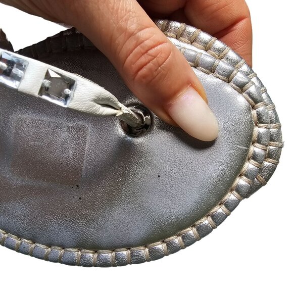 Cole Haan Women's leather silver Embellished Sandals size 9 - Picture 12 of 14